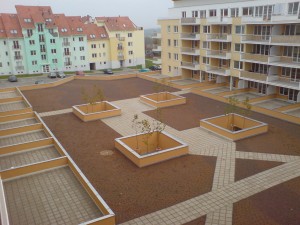 Holzova 2.etapa včetně teras dlažby a zatravnění